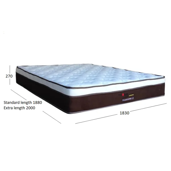 EXECUTIVE MATTRESS KING WITH DIMENSIONS