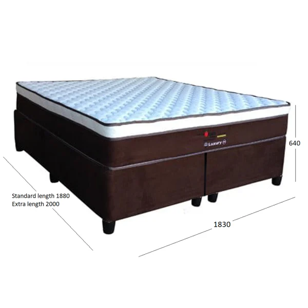 LUXURY KING BASE & MATTRESS WITH DIMENSIONS