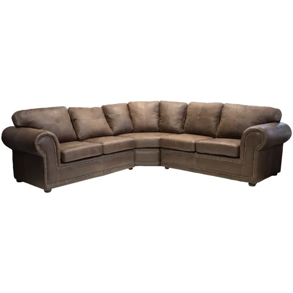 Afrika XL Corner 5 Seater Exotic Full Leather W-Brown