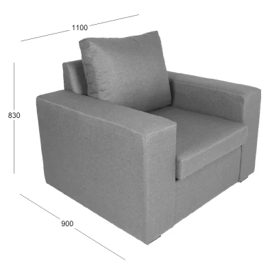 MOD ARMCHAIR WITH DIMENSIONS