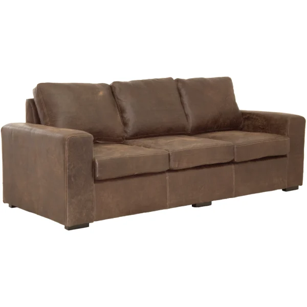 Mod 3 seater Exotic Full Leather Woodland brown