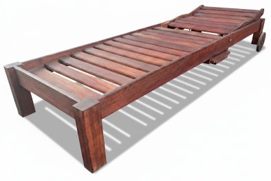 Zambezi Teak Sun Lounger flat
