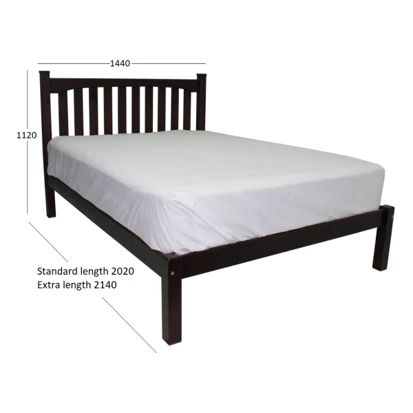 BUD SB BED DOUBLE WITH DIMENSIONS