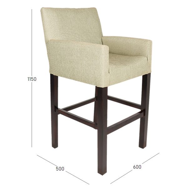 Luxury Arm barstool Nevada 10 with dimensions