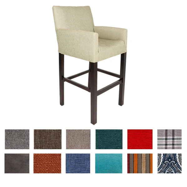 Luxury arm barstool Fabric various colours new