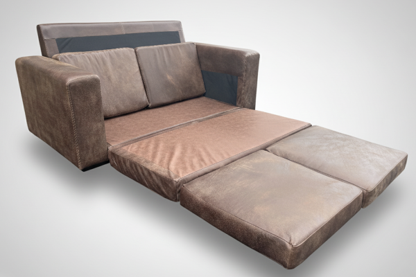 Mod Sleeper couch W-Brown open
