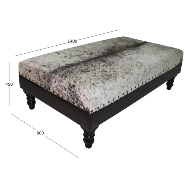 NGUNI OTTOMAN LARGE WITH DIMENSIONS