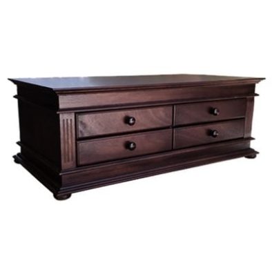 8 drawer coffee table mahogany