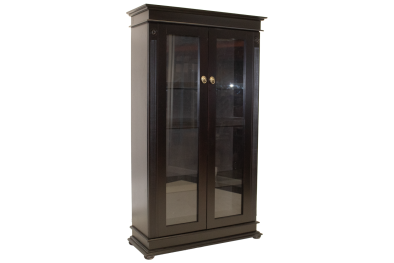 Grandeur Bookcase (1040 X 1890) Glass Doors Painted Bordeaux