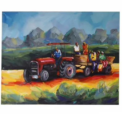 painting of tractor