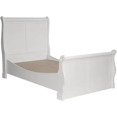 CINDY SLEIGH BED (3/4) WHITE