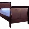 CINDY SLEIGH BED (SINGLE) LIGHT MAHOGANY