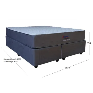 POSTURE MAX KING BASE & MATTRESS WITH DIMENSIONS