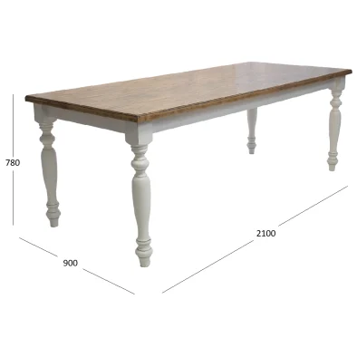 French Wood Veneer Dining table 2100x900 Oak Veneer