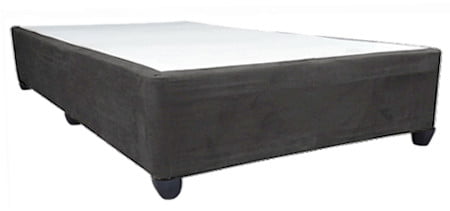 grey suede bed base