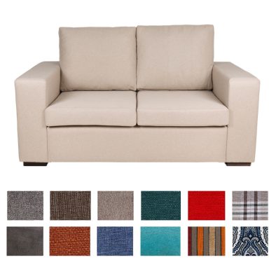 MOD 2 SEATER COUCH (VARIOUS FABRIC OPTIONS)