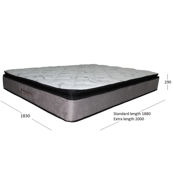 SPINE-O-PEDIC MATTRESS KING WITH DIMENSIONS