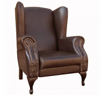 classic wingback chair brown