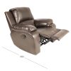 Recliner leather chairs 1st position open dimensions