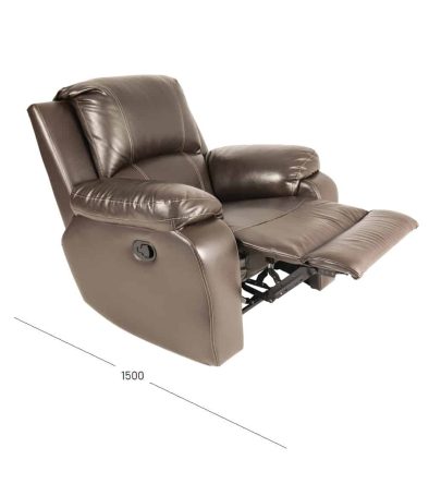 Recliner leather chairs 1st position open dimensions