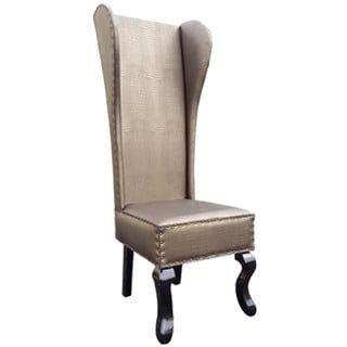 HIGH BACK DINING CHAIR 'WINGS' (CROC / NEPAL)