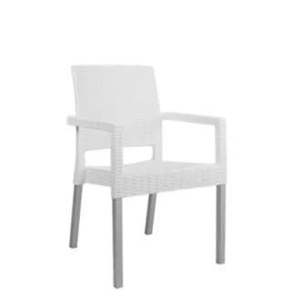 armchair for patio with aluminium legs