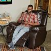 brown recliner chair