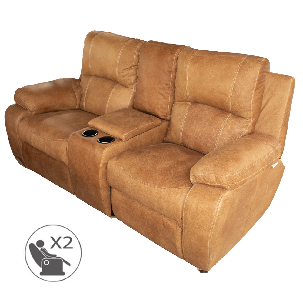 2 seater console online recliner sofa