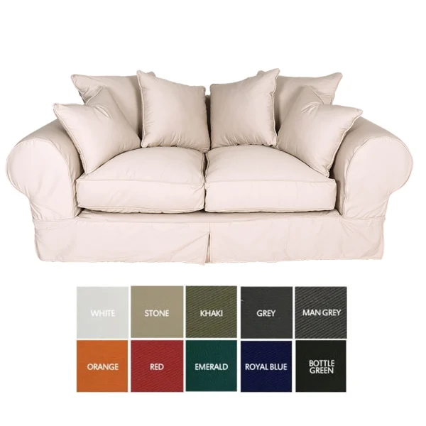 Afrique slipcover 2 seater with swatches