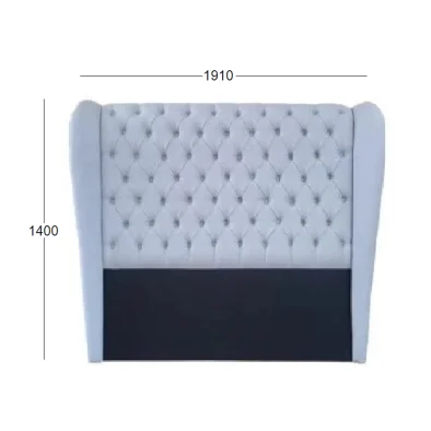 CHESTERFIELD WING HEADBOARD DOUBLE FABRIC WITH DIMENSION