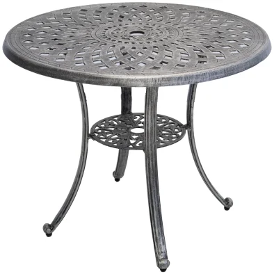 Aluminium 4 Seater Dining table 800mm round