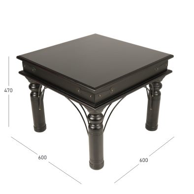 Anna side Table black with dimension