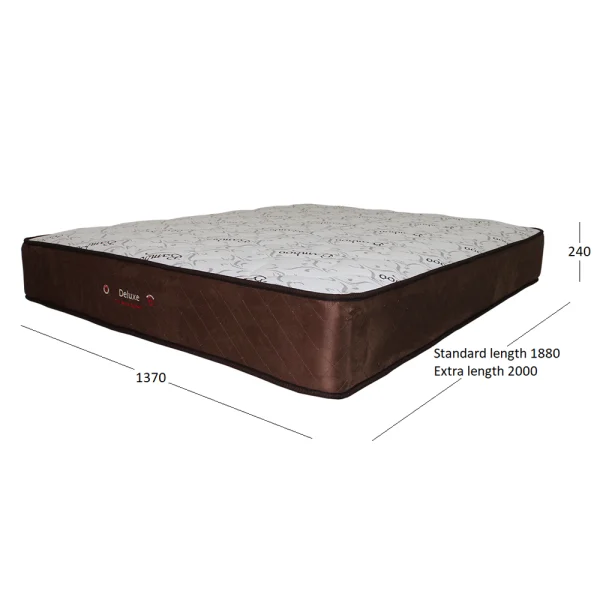 DELUX DOUBLE MATTRESS WITH DIMENSIONS