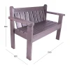 ECO ROYAL 2 SEATER BENCH WITH DIMENSIONS