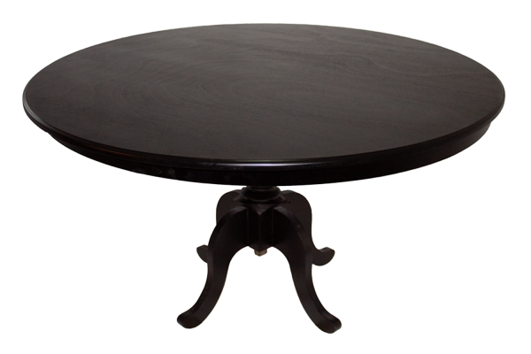 Grandeur 4 Seater Round Dining Table 1200 Diameter Veneer Dark Mahogany