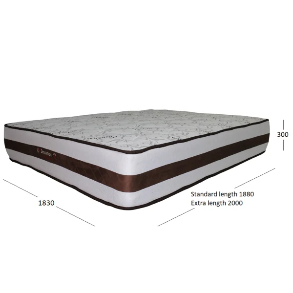 SENSATION MATTRESS KING WITH DIMENSIONS