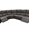 GENUINE LEATHER 6 SEATER 2 ACTION CORNER RECLINER 1