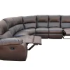 GENUINE LEATHER 6 SEATER 2 ACTION CORNER RECLINER 2