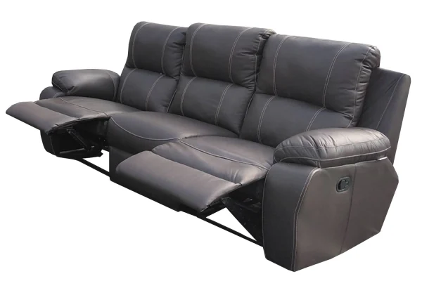 Genuine FULL LEATHER PREMIER 3 SEATER RECLINER (2 ACTION) BROWN