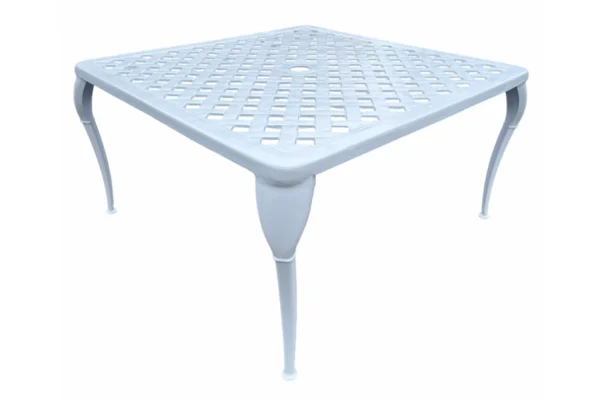 Aluminium Square 800mm Coffee Table White
