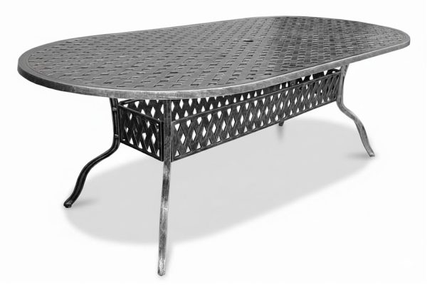 patio table oval aluminium