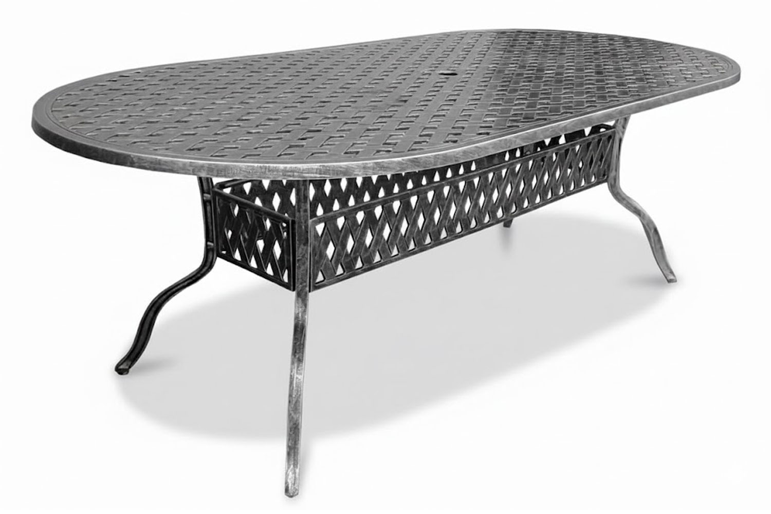 patio table oval aluminium