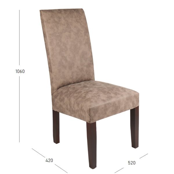 Beethoven dining chair Espresso with dimensions