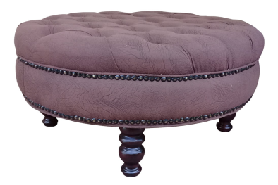 CHURCHILL OTTOMAN 900 DIAMETER- fabric- Buffalo