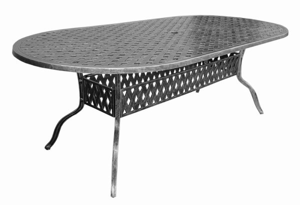 patio table oval aluminium