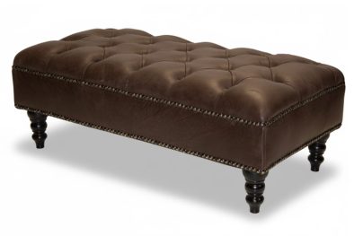 Genuine Full Leather Churchill Ottoman 1200X600 Exotic W-Brown