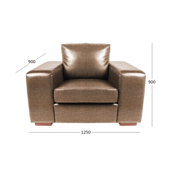 MOD XL ARMCHAIR FABRIC WITH DIMENSIONS
