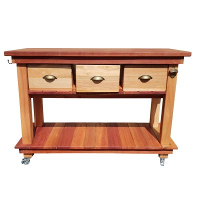 butchers trolley with 3 drawers