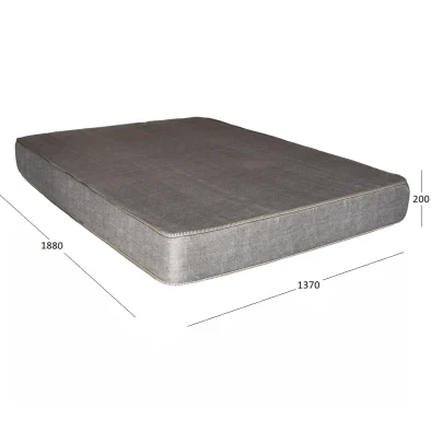 FOAM MATTRESS DOUBLE 200MMWITH DIMENSIONS