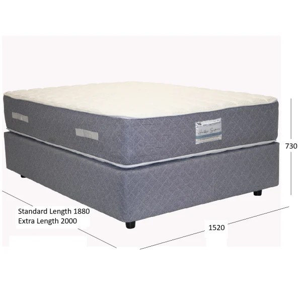 Heritage Queen Base and Mattress with Dimension